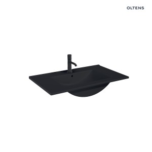 Oltens Vernal umywalka 81x46 cm meblowa prostokątna czarny mat 41206300