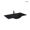 Oltens Vernal umywalka 101x46 cm meblowa prostokątna czarny mat 41207300