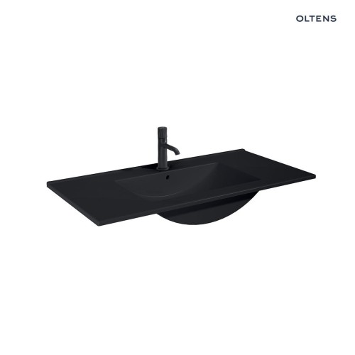 Oltens Vernal umywalka 101x46 cm meblowa prostokątna czarny mat 41207300