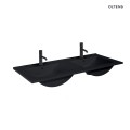Oltens Vernal umywalka 120x46 cm meblowa prostokątna podwójna czarny mat 41209300
