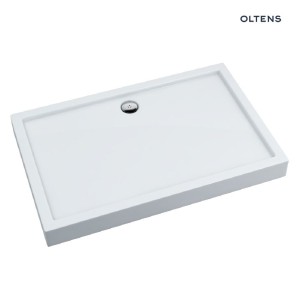 Oltens Vindel brodzik 100x90 cm prostokątny akrylowy biały 15010000
