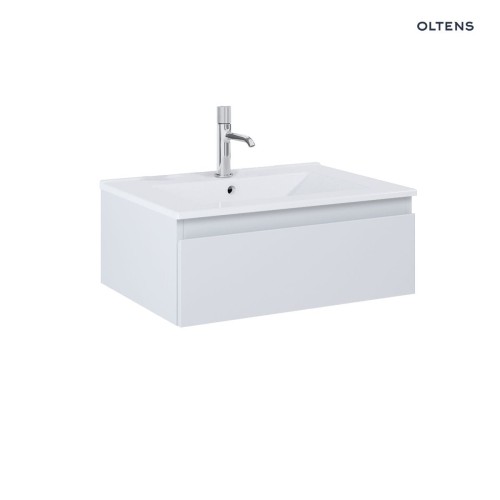 Zestaw Oltens Vernal umywalka z szafką 60 cm biały/szary mat 68004700
