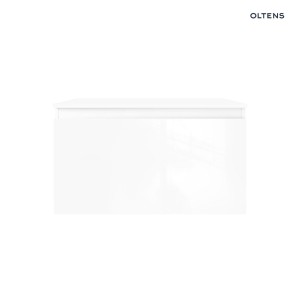 Oltens Vernal szafka 80 cm podumywalkowa wisząca z blatem biały połysk 68127000