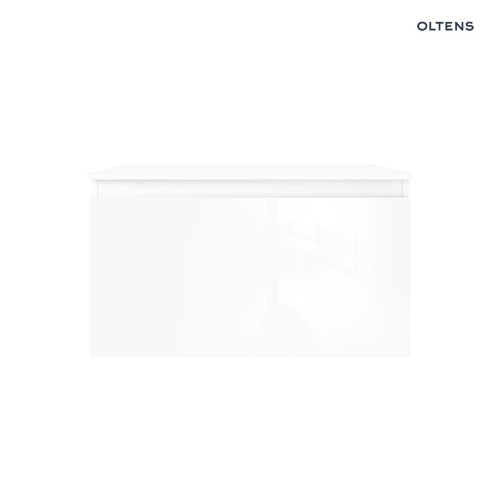 Oltens Vernal szafka 80 cm podumywalkowa wisząca z blatem biały połysk 68127000