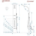 Corsan Led Kaskada A013 Mieszacz Biel Deszczownica LED Wylewka