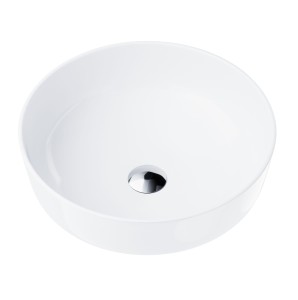 Umywalka nablatowa Corsan 649988 okrągła 415x415x135 mm z korkiem Klik-Krak chrom