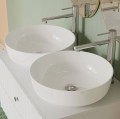 Umywalka nablatowa Corsan 649988 okrągła 415x415x135 mm z korkiem Klik-Krak chrom
