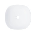 Umywalka nablatowa Corsan 649995 kwadratowa 420x420x145 mm z korkiem Klik-Klak białym