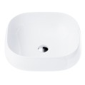 Umywalka nablatowa Corsan 649933 owalna 450x410x145 mm z korkiem Klik-Klak chrom