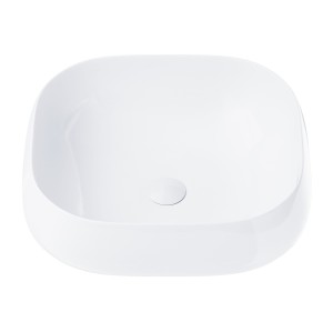 Umywalka nablatowa Corsan 649933 owalna 450x410x145 mm z korkiem Klik-Klak białym
