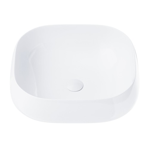 Umywalka nablatowa Corsan 649933 owalna 450x410x145 mm z korkiem Klik-Klak białym