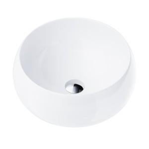 Umywalka nablatowa Corsan 649926 okrągła 400x400x160 mm z korkiem Klik-Klak chrom