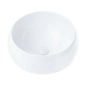 Umywalka nablatowa Corsan 649926 okrągła 400x400x160 mm z korkiem Klik-Klak białym