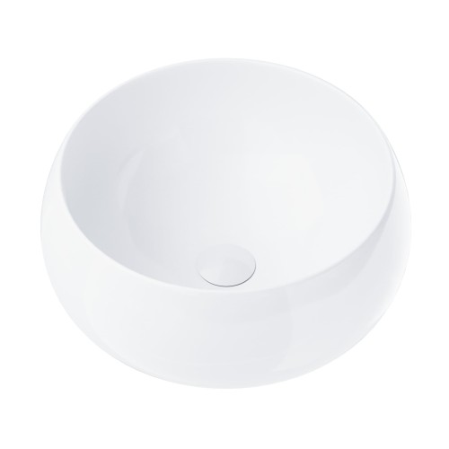 Umywalka nablatowa Corsan 649926 okrągła 400x400x160 mm z korkiem Klik-Klak białym