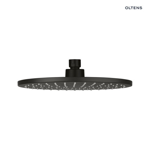 Oltens Atran deszczownica 22 cm okrągła czarny mat 37004300