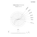 Oltens Atran deszczownica 22 cm okrągła czarny mat 37004300