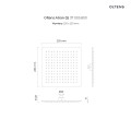 Oltens Atran (S) deszczownica 22 cm kwadratowa złota 37005800