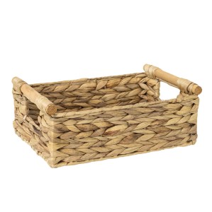 Koszyk hiacyntowy z uchwytami Koszoplotka naturalny 37x24x12h
