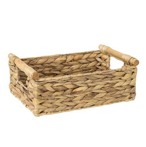 Koszyk hiacyntowy z uchwytami Koszoplotka naturalny 37x24x12h