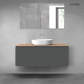 Oltens Vernal szafka 120 cm podumywalkowa wisząca z blatem grafit mat/dąb 68106400
