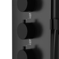 Panel prysznicowy Corsan Samsara S003 Termostat Czarna stal Wylewka Deszczownica LED