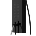Panel prysznicowy Corsan Samsara S003 Termostat Czarna stal Wylewka Deszczownica LED