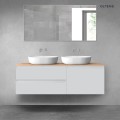 Oltens Vernal zestaw mebli łazienkowych 140 cm z blatem szary mat/dąb 68293700