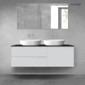 Oltens Vernal zestaw mebli łazienkowych 140 cm z blatem szary mat/czarny mat 68295700