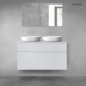 Oltens Vernal zestaw mebli łazienkowych 120 cm z blatem szary mat 68221700