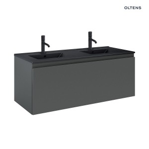 Oltens Vernal umywalka z szafką 120 cm czarny mat/grafit mat 68035400