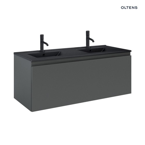 Oltens Vernal umywalka z szafką 120 cm czarny mat/grafit mat 68035400