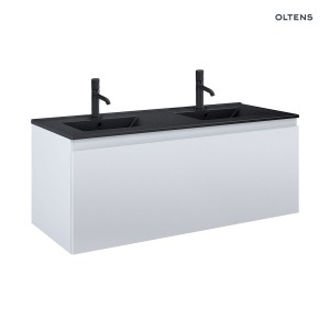 Oltens Vernal umywalka z szafką 120 cm czarny mat/szary mat 68035700