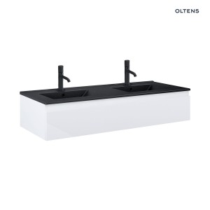 Oltens Vernal umywalka z szafką 120 cm czarny mat/biały połysk 68011000