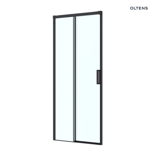 Oltens Breda drzwi prysznicowe 100 cm czarny mat/szkło przezroczyste 21213300