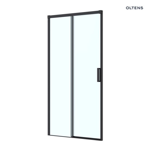 Oltens Breda drzwi prysznicowe 110 cm czarny mat/szkło przezroczyste 21214300