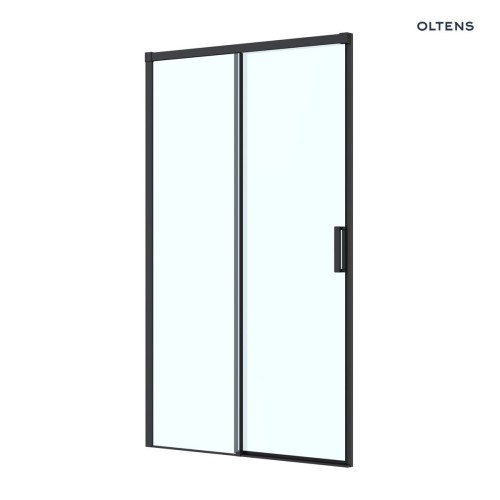 Oltens Breda drzwi prysznicowe 120 cm czarny mat/szkło przezroczyste 21212300