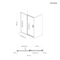 Oltens Breda drzwi prysznicowe 120 cm czarny mat/szkło przezroczyste 21212300