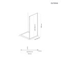 Oltens Breda ścianka prysznicowa 80 cm boczna chrom/szkło przezroczyste 22104100