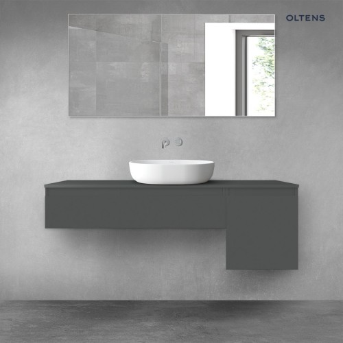 Oltens Vernal zestaw mebli łazienkowych 140 cm z blatem grafit mat 68280400