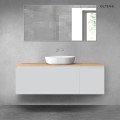 Oltens Vernal zestaw mebli łazienkowych 140 cm z blatem szary mat/dąb 68314700