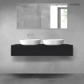 Oltens Vernal zestaw mebli łazienkowych 140 cm z blatem czarny mat 68320300