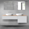 Oltens Vernal zestaw mebli łazienkowych 160 cm z blatem szary mat/dąb 68344700
