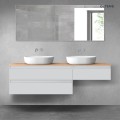 Oltens Vernal zestaw mebli łazienkowych 160 cm z blatem szary mat/dąb 68348700