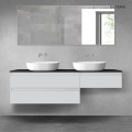 Oltens Vernal zestaw mebli łazienkowych 160 cm z blatem szary mat/czarny mat 68350700