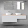Oltens Vernal zestaw mebli łazienkowych 160 cm z blatem szary mat/dąb 68352700