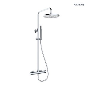 Oltens Molle zestaw prysznicowy ścienny z deszczownicą chrom 36504100