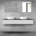 Oltens Vernal zestaw mebli łazienkowych 160 cm z blatem szary mat/czarny mat 68358700