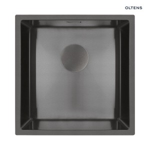 Oltens Hydda zlewozmywak stalowy 44x44 cm 1 komorowy czarny 71103300