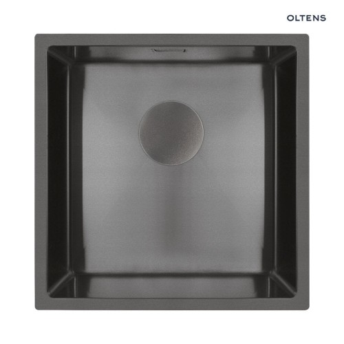 Oltens Hydda zlewozmywak stalowy 44x44 cm 1 komorowy czarny 71103300