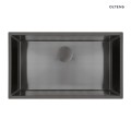 Oltens Hydda zlewozmywak stalowy 76x44 cm 1 komorowy czarny 71105300